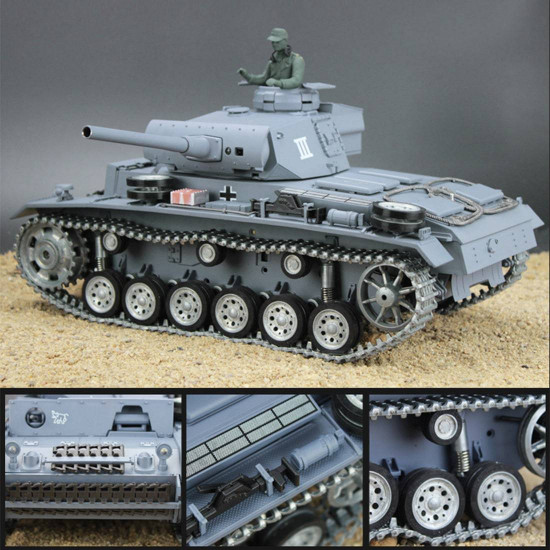 simulated 1:16 german iii l tank 2.4g remote control model military tank