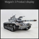 simulative israeli m60w era magach 3 rc tank military toy 1/16 2.4g