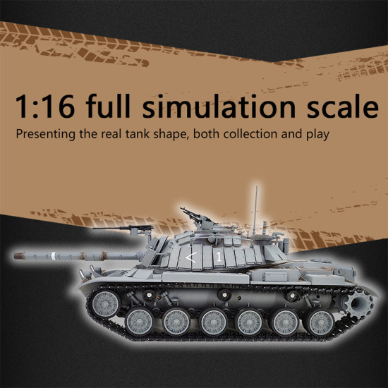 simulative israeli m60w era magach 3 rc tank military toy 1/16 2.4g