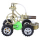 single cylinder hot air stirling engine powered electric car with led light