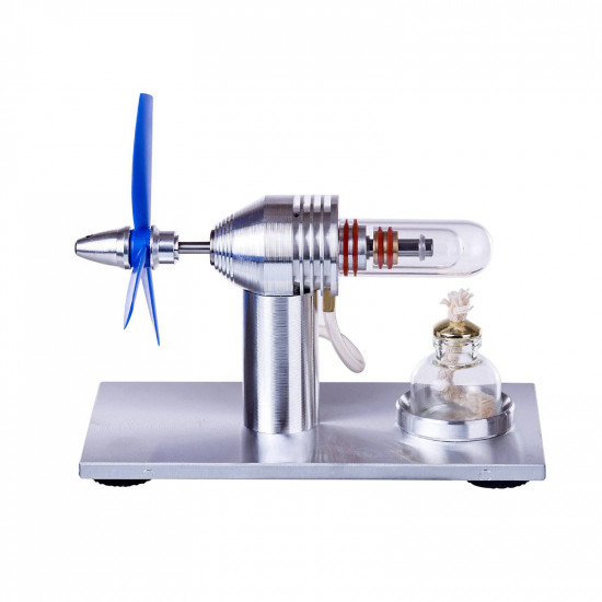 single cylinder sterling engine model with 3-blade fan science experiment stem toy