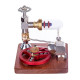 speed-controlled single cylinder stirling engine with regulator free piston external combustion engine - red