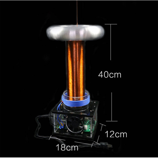 stark 40cm height high voltage inductive arc musical tesla coil experimental physics toy