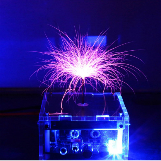 stark flat tesla coil musical flash lightning storm creating high voltage discharge experimental toy