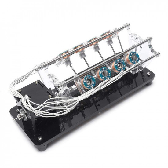 stark magnetic multi coil car solenoid engine v8 model led light hall effect reciprocating electromagnetic motor