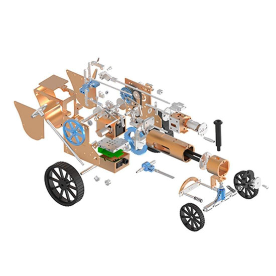 steam car model full metal model toy collection gift decor all-metal high challenge assembly kit