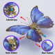 steampunk 3d butterfly model metal puzzle diy assembly kit for kids, teens and adults (150pcs+)