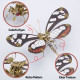 steampunk 3d butterfly model metal puzzle diy assembly kit for kids, teens and adults (150pcs+)