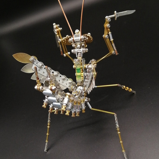 steampunk brass metal mantis model building kits 350+pcs