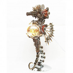 steampunk seahorse model kits for adults firework lamp 2100pcs