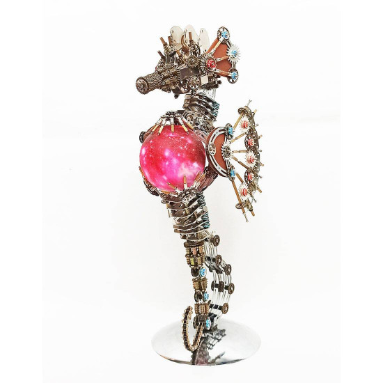 steampunk seahorse model kits for adults firework lamp 2100pcs