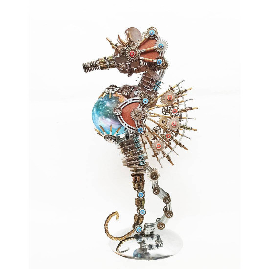 steampunk seahorse model kits for adults firework lamp 2100pcs