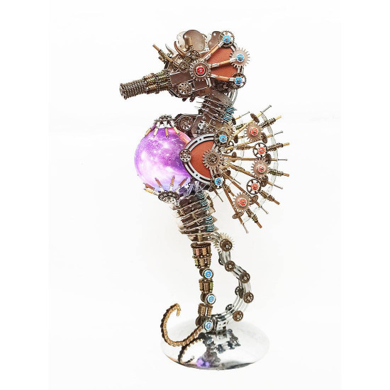 steampunk seahorse model kits for adults firework lamp 2100pcs