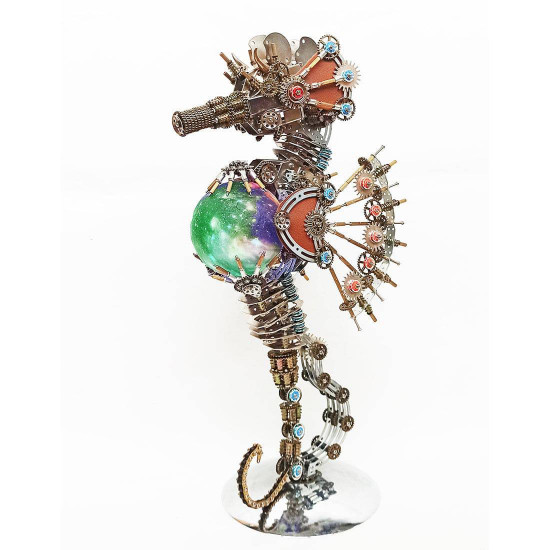 steampunk seahorse model kits for adults firework lamp 2100pcs