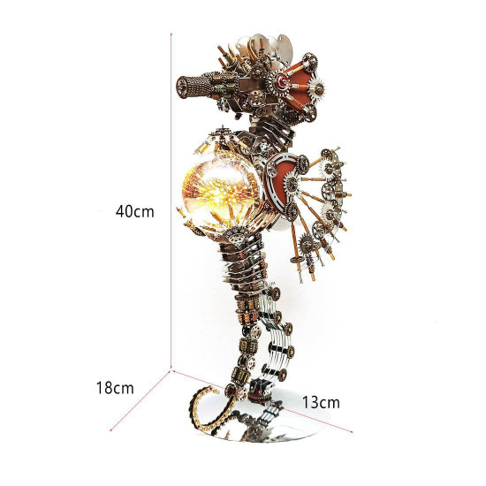 steampunk seahorse model kits for adults firework lamp 2100pcs