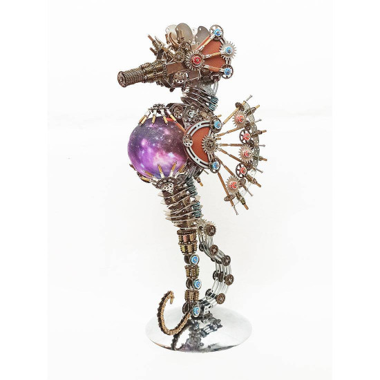 steampunk seahorse model kits for adults firework lamp 2100pcs