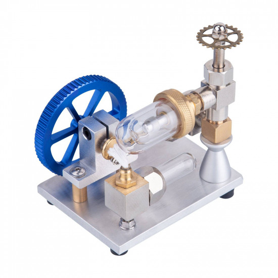 stirling cycle engine model free piston external combustion with flywheel