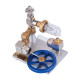 stirling cycle engine model free piston external combustion with flywheel