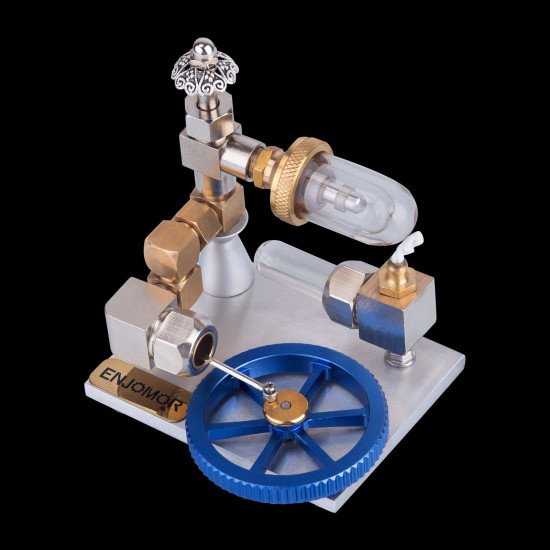 stirling cycle engine model free piston external combustion with flywheel