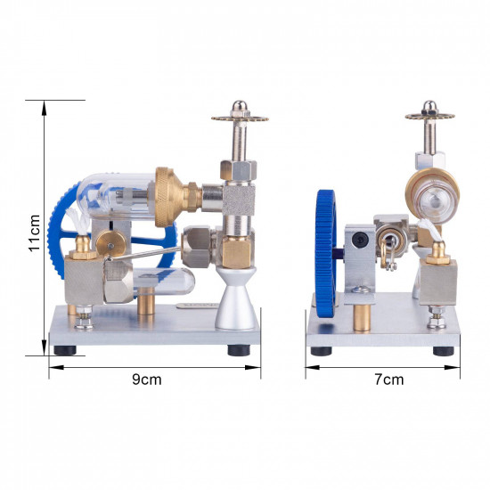 stirling cycle engine model free piston external combustion with flywheel