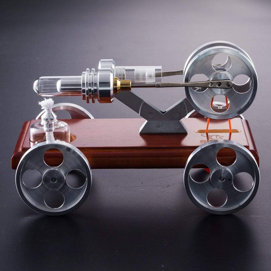 stirling engine kit diy stirling engine car model kit with solid wood baseplate