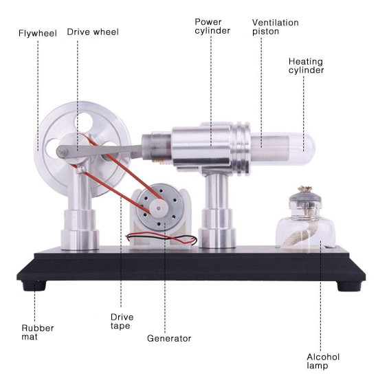 stirling engine kit diy stirling motor generator model external combustion engine educational toy