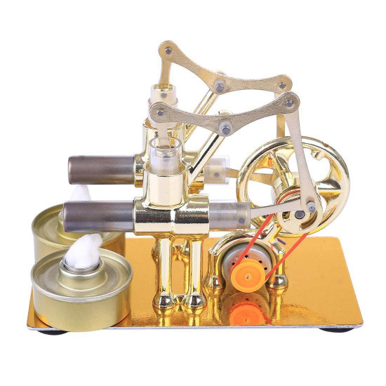 stirling engine kit stem hot air stirling engine generator double cylinder engine model