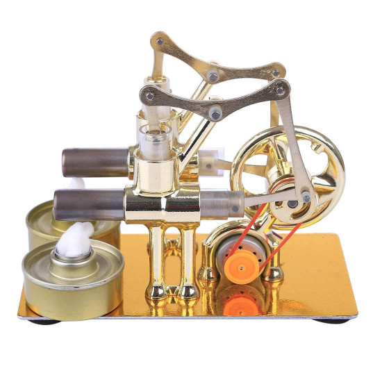 stirling engine kit stem hot air stirling engine generator double cylinder engine model