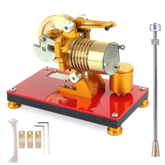 stirling engine model kit aluminum alloy anodized flame engine professional heat energy engine