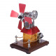 stirling engine model windmill fan cabin shape creative external combustion engine kit