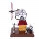 stirling engine model windmill fan cabin shape creative external combustion engine kit