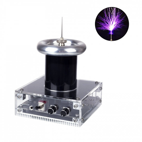 table top high power music arc tesla coil artificial lightning wireless power