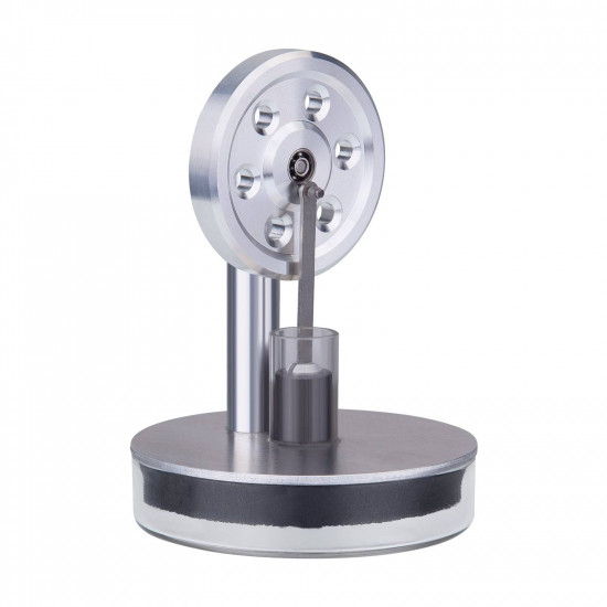 tea-powered low temperature ltd stirling engine - silver