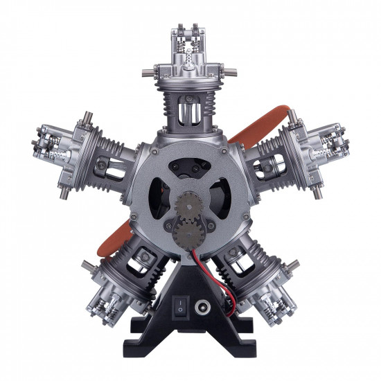 teching diy 5 cylinder electric mechanical aircraft radial engine model kits that runs 250+pcs for sake