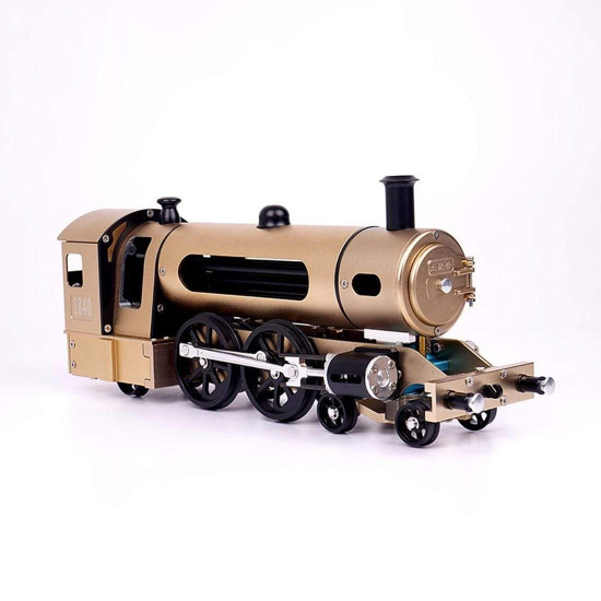 teching engine steam train model kits with pathway full aluminum alloy model gift collection stem toys for sale