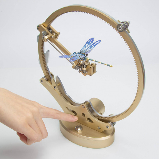 teching flying dragonfly kinetic sculpture 3d metal model diy kits