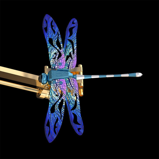 teching flying dragonfly kinetic sculpture 3d metal model diy kits