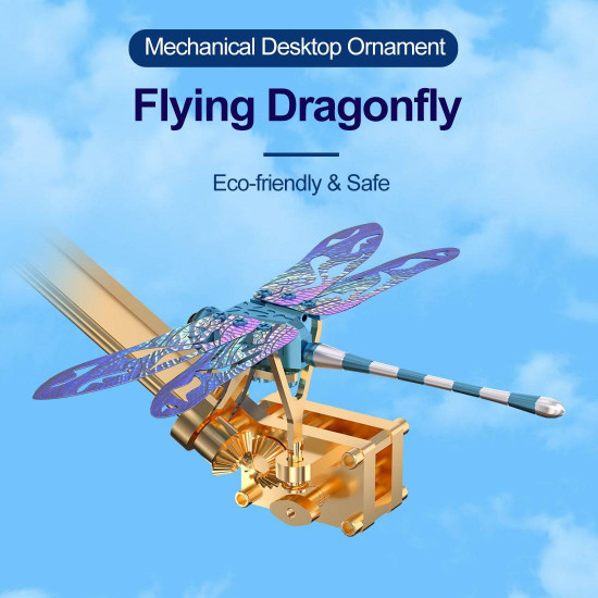 teching flying dragonfly kinetic sculpture 3d metal model diy kits