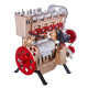 teching inline four-cylinder full aluminum alloy assembling model science education engine for collection