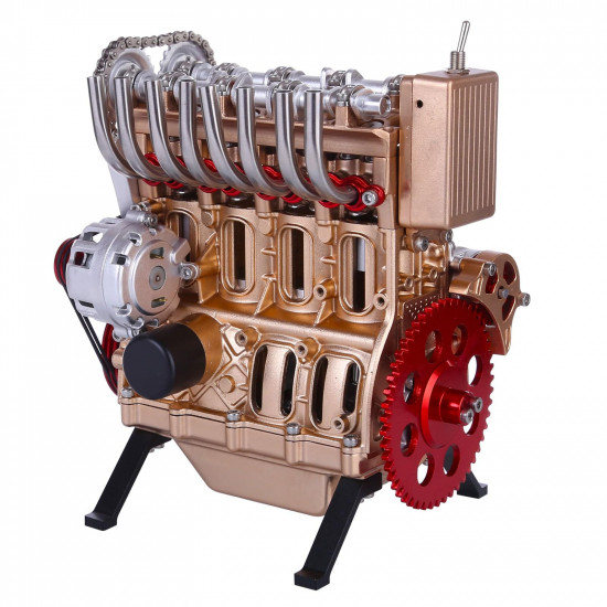 teching inline four-cylinder full aluminum alloy assembling model science education engine for collection