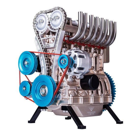 teching inline four-cylinder stirling engine kit that works aluminum alloy model collection