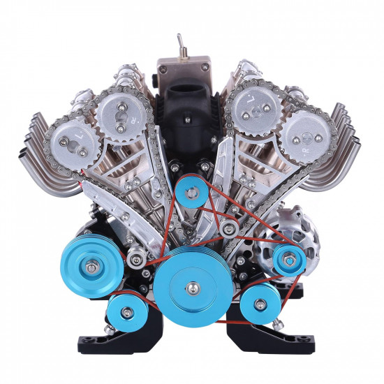 teching v8 mechanical metal assembly diy car engine model kit 500+pcs educational experiment toy