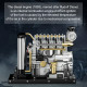 teching workable small mini horizontal shaft diesel engine metal model kits diy ohv 4-cylinder engine