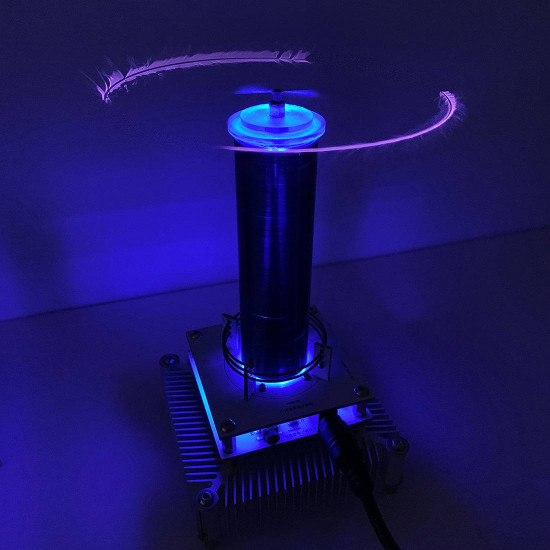 tesla coil plasma motor horn musical electronic experiments toys standard version- us plug