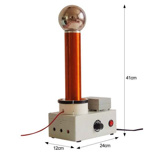 tesla coil  wireless transmission plasma speaker spark gap lightning simulator high frequency ac with 15cm arc