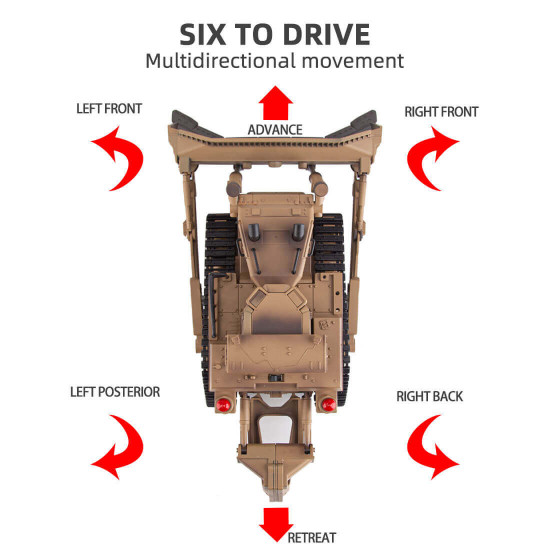 the link×huina 1/16 2.4ghz 9ch rc us army armored engineering bulldozer model d9r