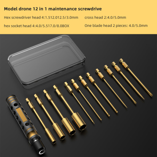 titanium screwdriver long hex bit socket for model engine builders