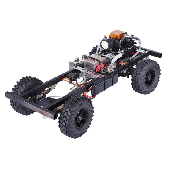 toyan 1/10 modified upgrade gas powered rc car without car body shell (with fs-s100g / 4ch 2.4g remote control / one key remote start engine / automatic clutch)