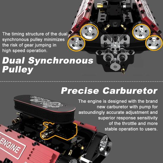 toyan v8 nitro engine fs-v800 rc engine model building kits 28cc