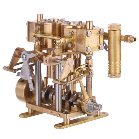 two cylinder reciprocating steam engine model mini brass double cylinder reciprocating engine model